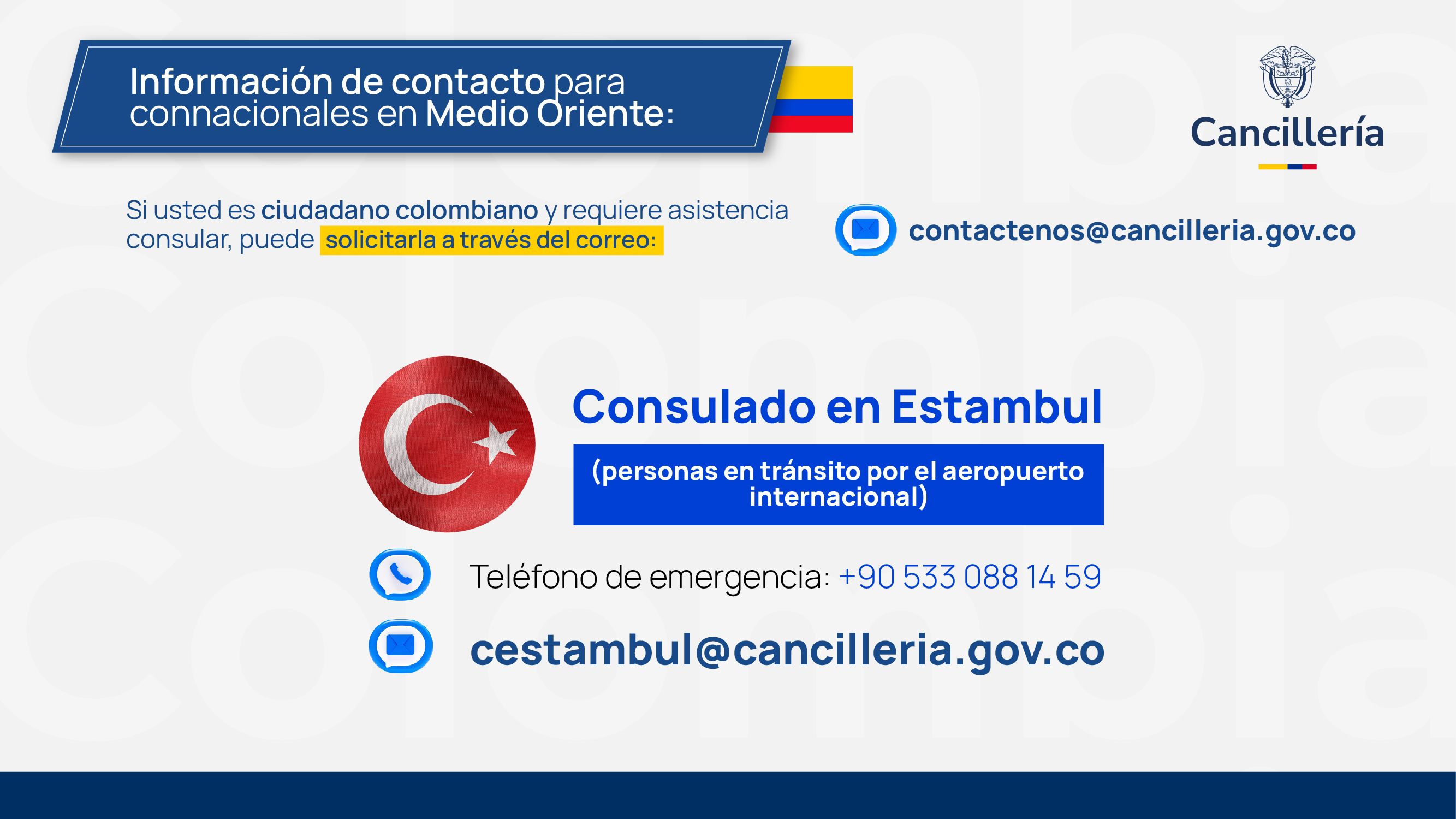 Recomendaciones generales para colombianos que se encuentren en Estambul: